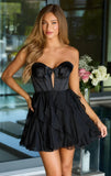 26451 Ava Presley Strapless Sweetheart Mini Dress