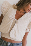 Damaris Embroidered Vest in Ecru FINAL SALE