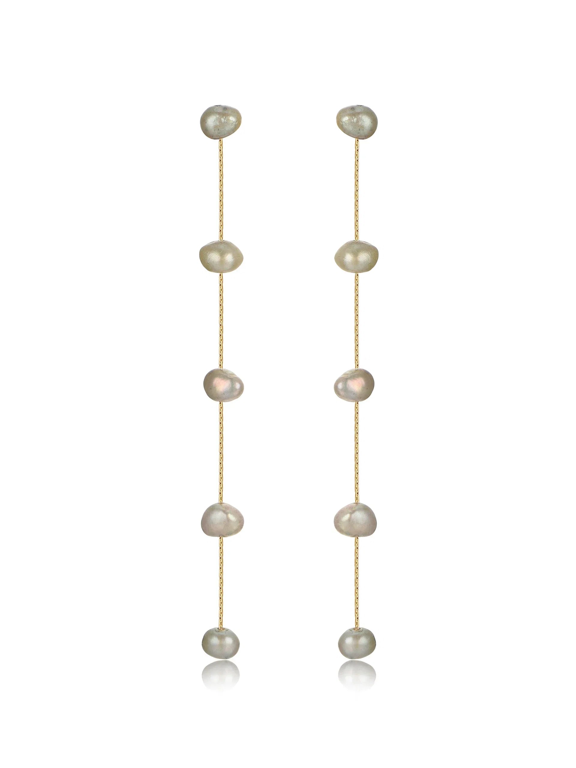 Dripping Pearl Delicate Drop Earrings