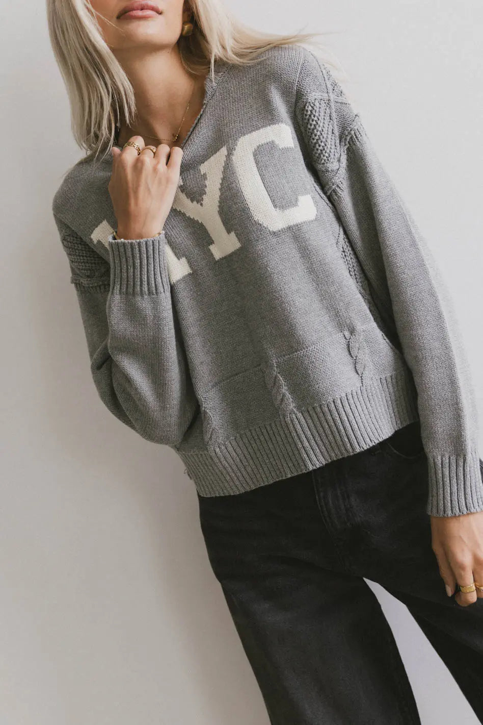 NYC Cable Knit Sweater FINAL SALE