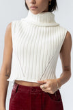 Timothy Sleeveless Sweater in Ivory