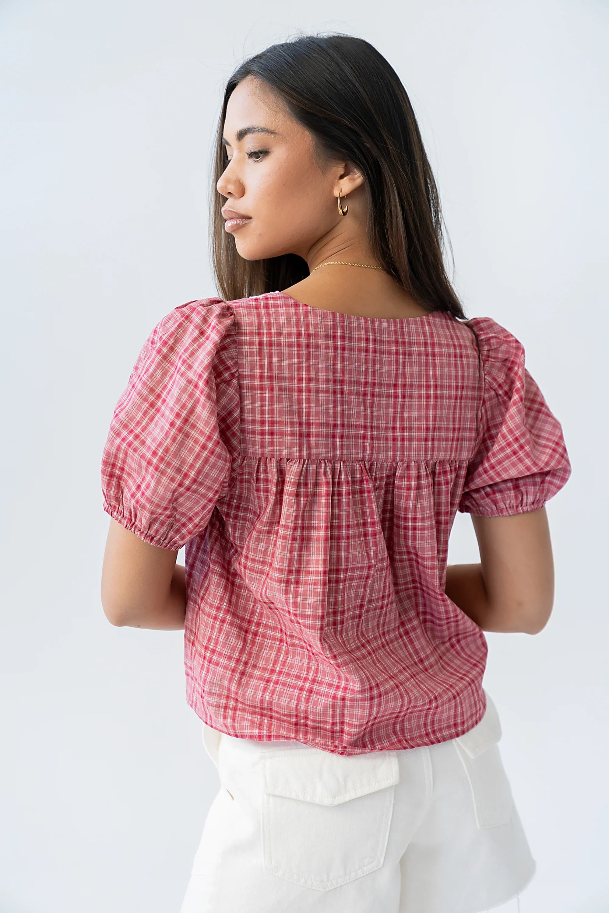 Briana Plaid Blouse