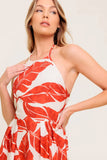 MARLEY MAXI DRESS TROPICAL HALTER MAXI
