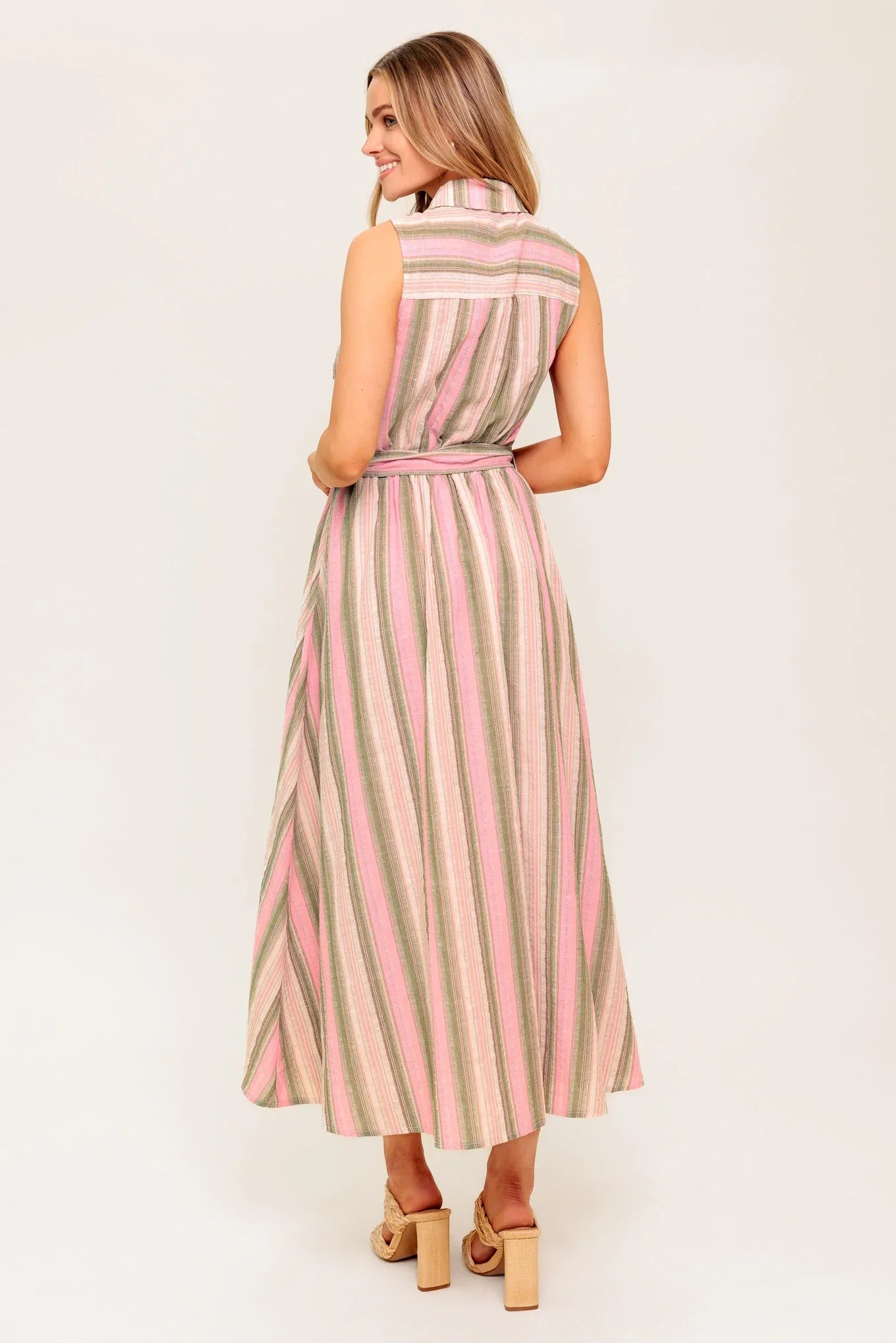 WINDSWEPT FIELDS MIDI DRESS OLIVE
