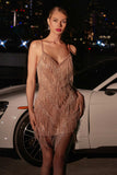 Bijoux Mini Dress Fringe Flapper Short Cocktail Dress