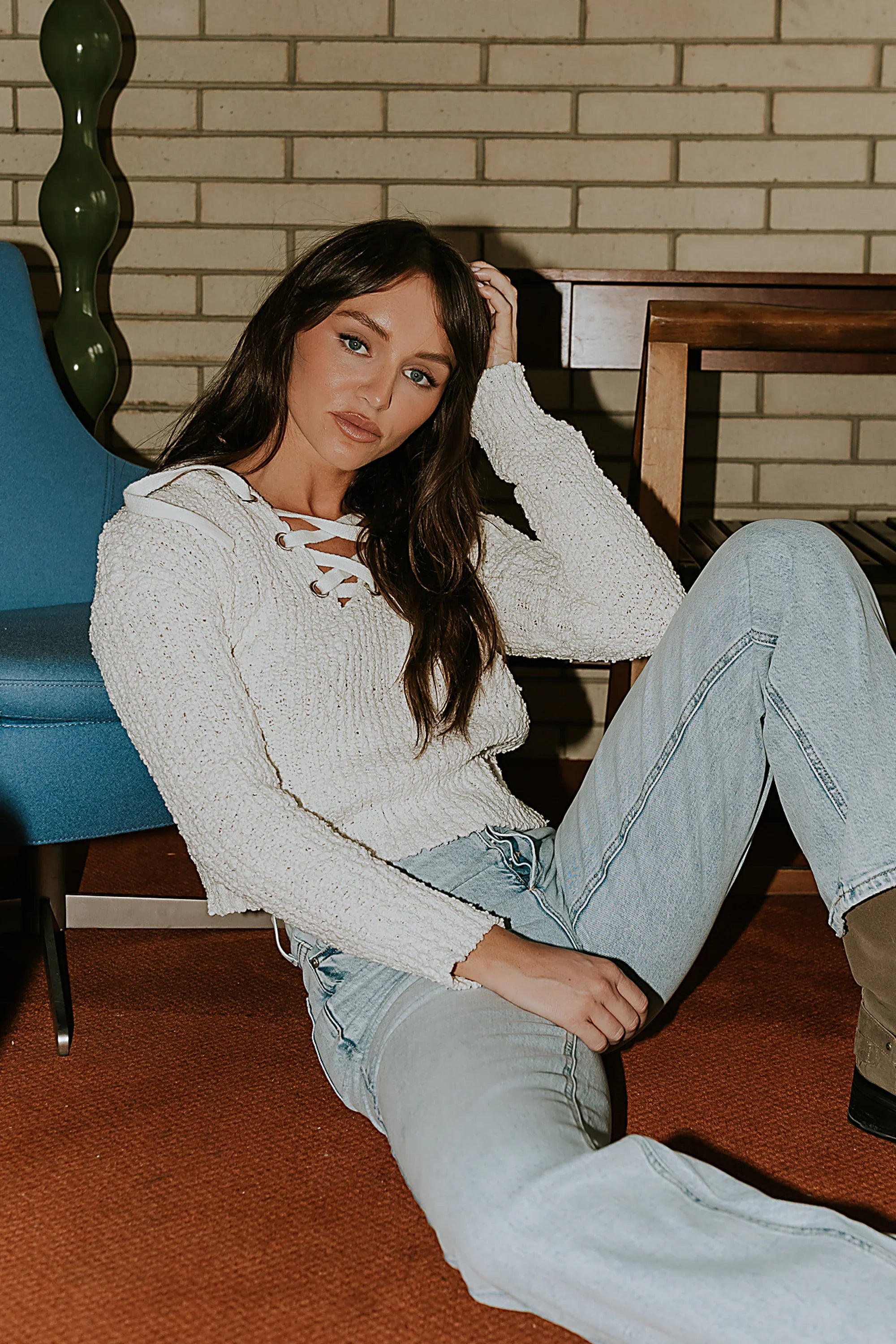 Georgie Knit Sweater in Ivory