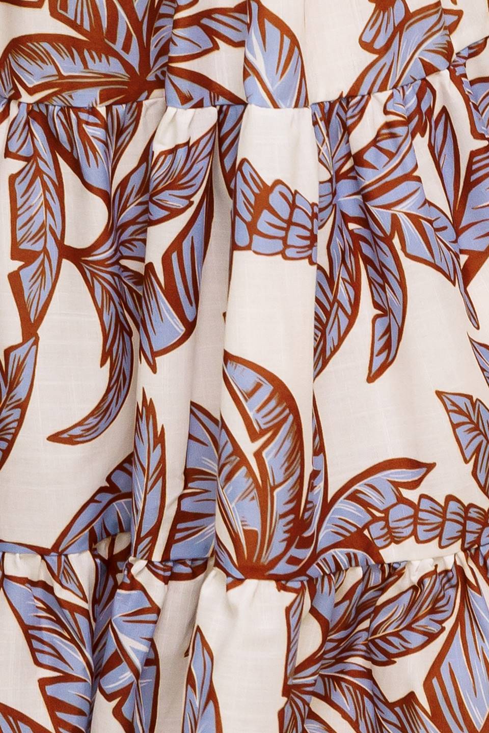 PALM TREE GARDEN OFF THE SHOULDER MIDI DRESS