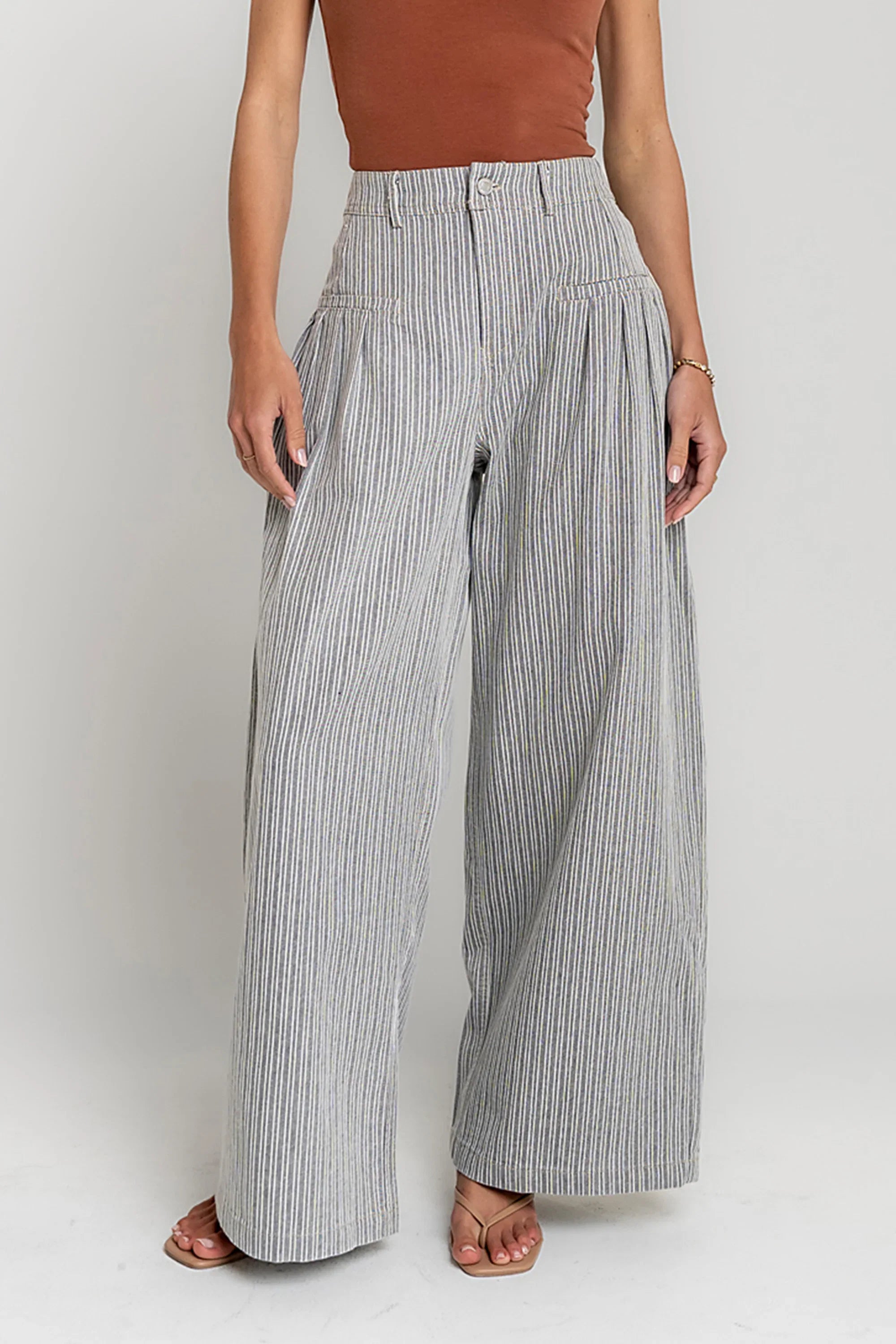 Karol Striped Wide Leg Pants