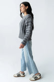 Zamara Ribbed Sweater in Charcoal