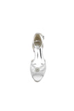 Lace Open Toe Flats with Ankle Strap