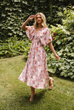 Hyacinth Watercolor Midi Dress FINAL SALE