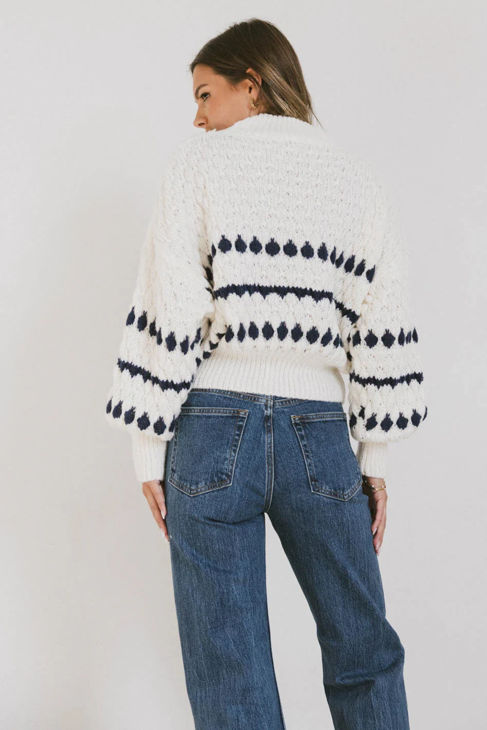 Inara Knit Sweater in Navy FINAL SALE
