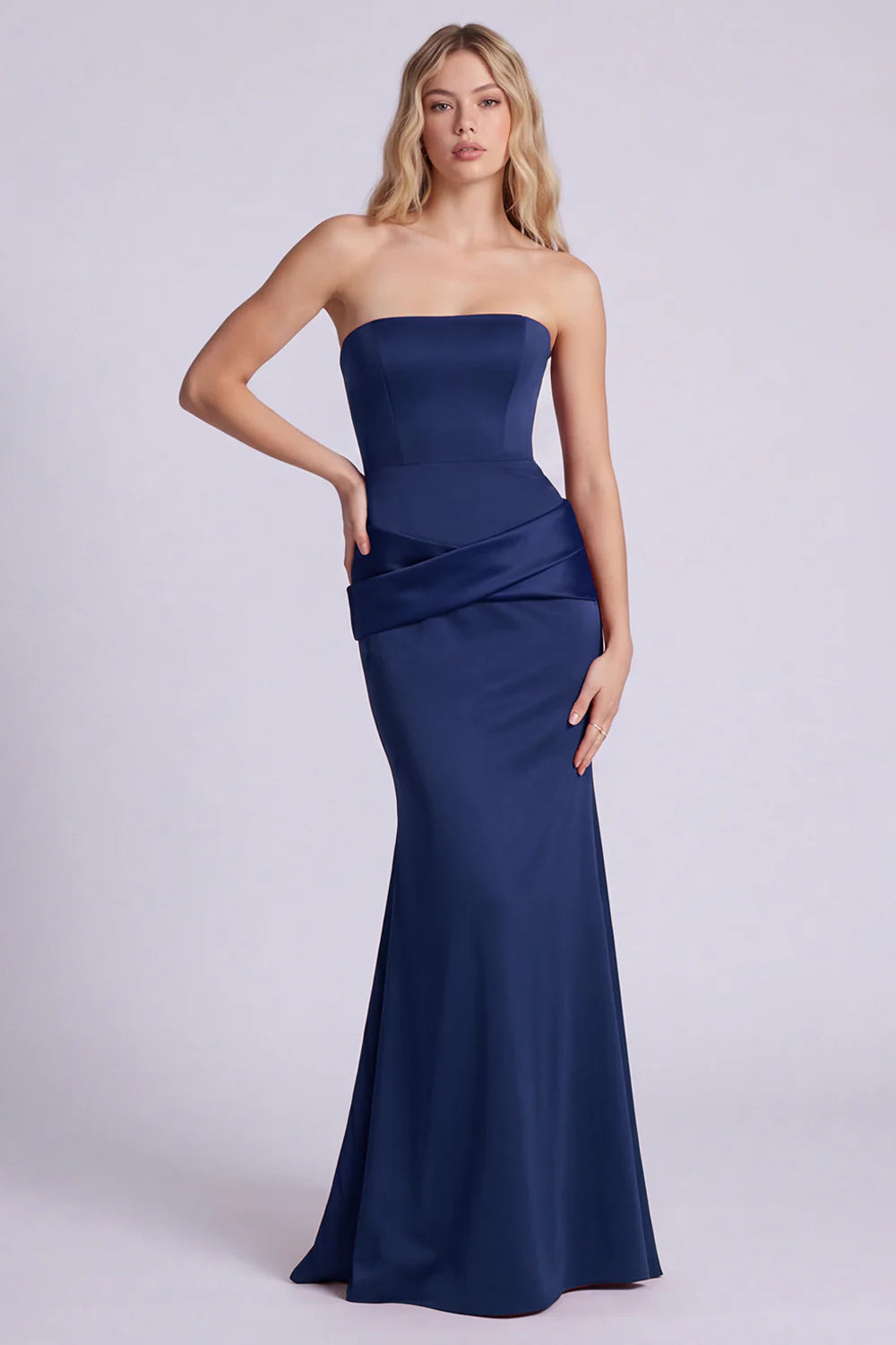 Burgundy Strapless Mermaid Formal Dress