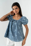 Brinklee Floral Denim Top
