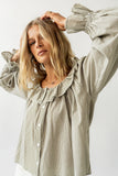 Ayla Gingham Blouse in Green