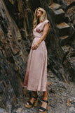 Rosalind Midi Dress in Mauve FINAL SALE