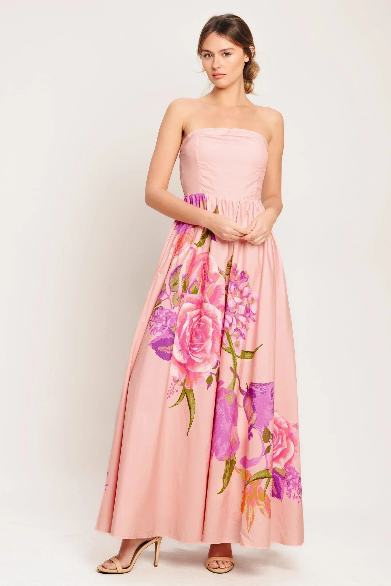 ROSE SERENADE LIGHT PINK MAXI DRESS FINAL SALE