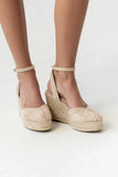Becca Wedge Sandal in Natural