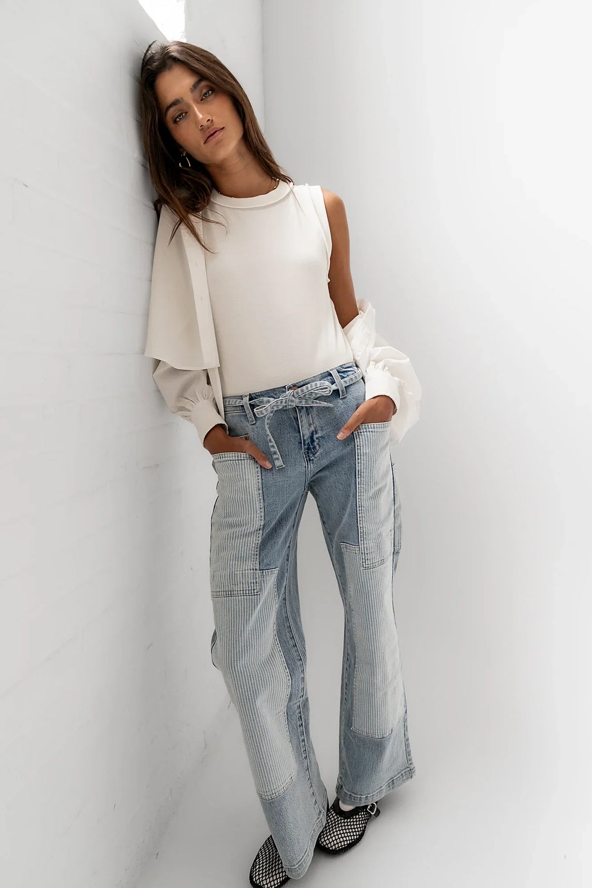 Alice Patchwork Wide Leg Jeans FINAL SALE