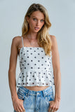 Freida Polka Dot Top in Ivory