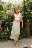 Frankie Asymmetrical Skirt in Lime FINAL SALE