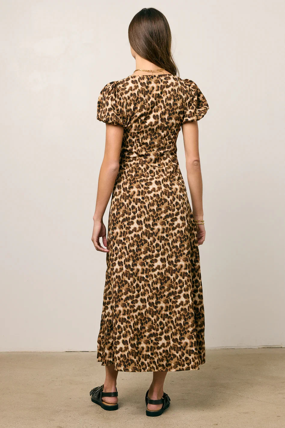 Meradith Leopard Print Midi Dress FINAL SALE