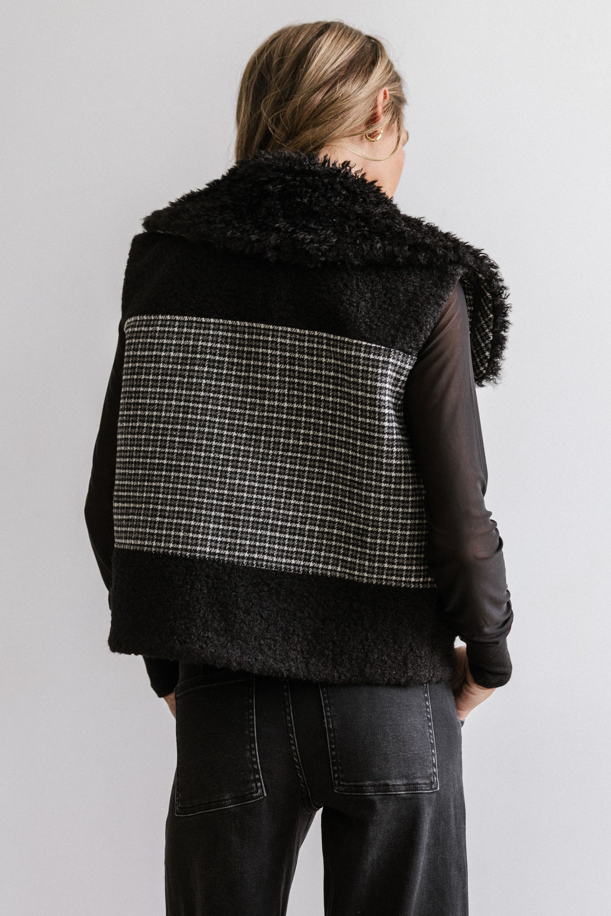 Liv Sherpa Vest in Black FINAL SALE