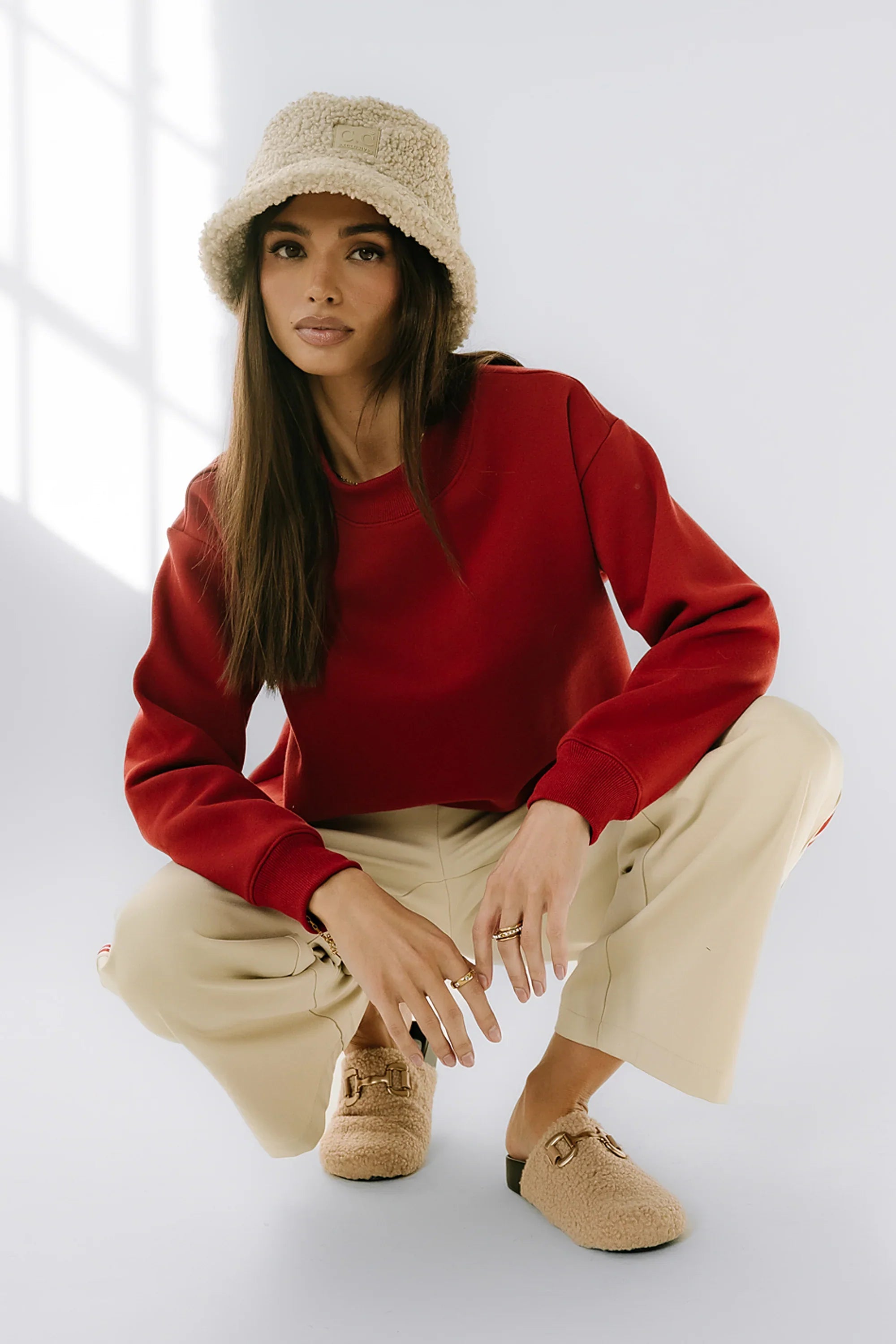 Marie Oversized Sweatshirt in Red FINAL SALE
