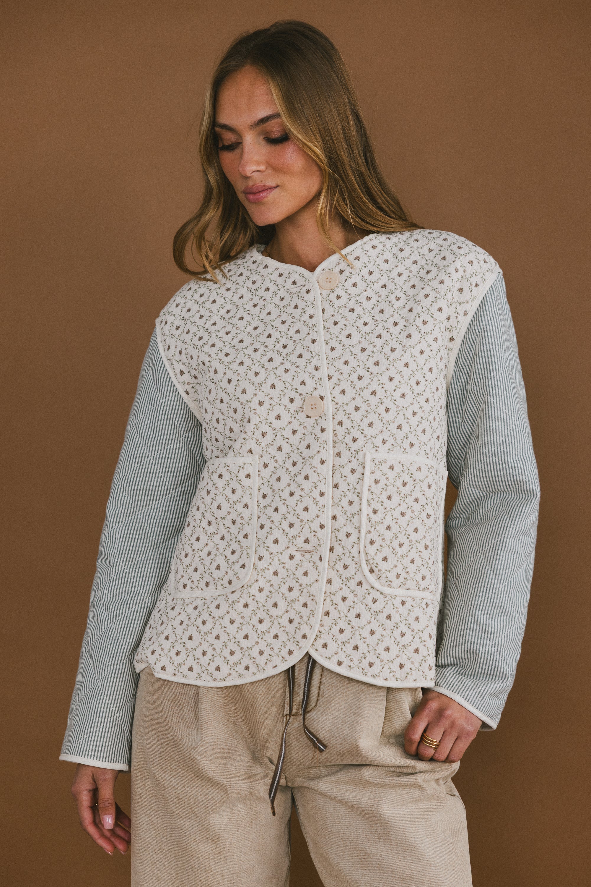 Lucas Quilted Jacket in Forest