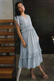 Willa Ruffle Dress in Light Blue FINAL SALE