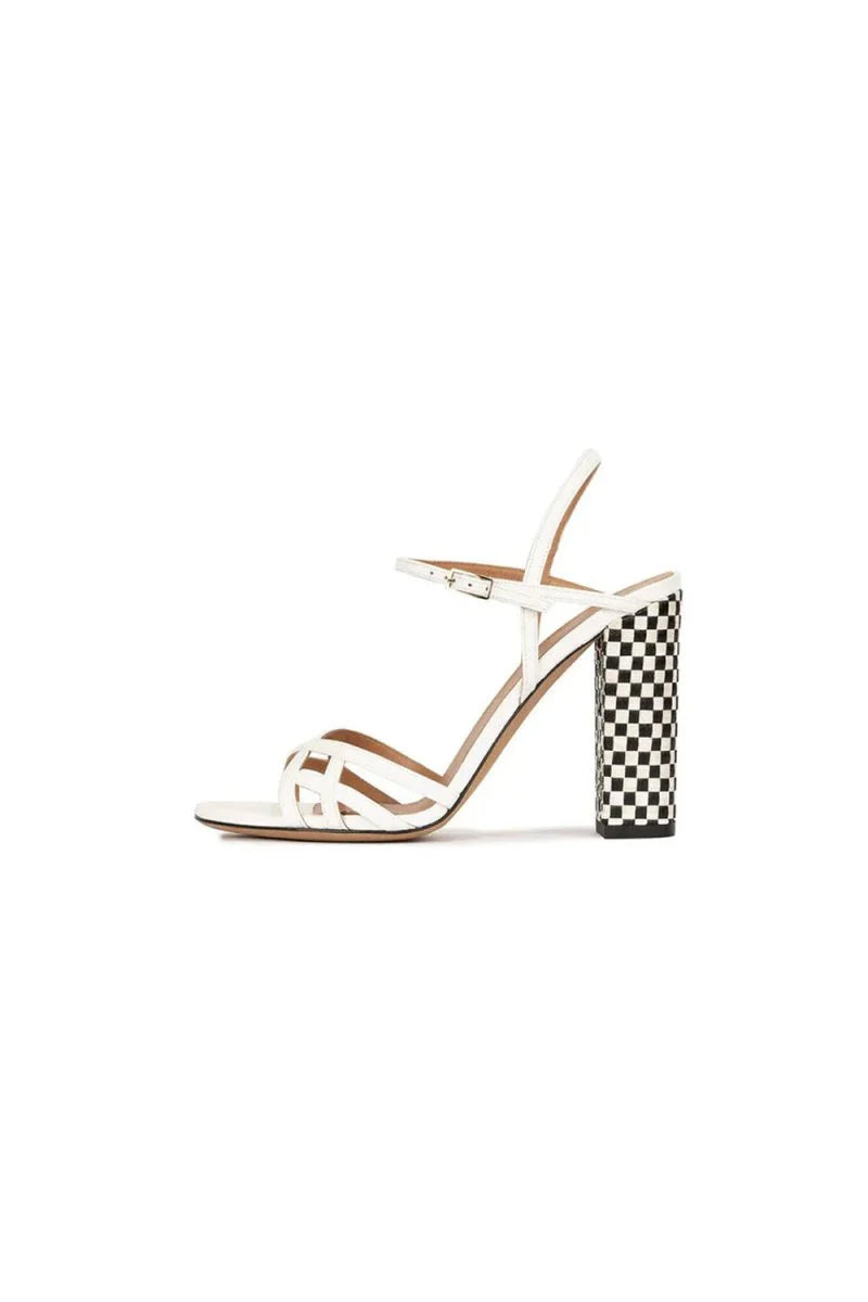 Party Peep Toe Chunky Heel Evening Shoes With Buckle Ankle Strap