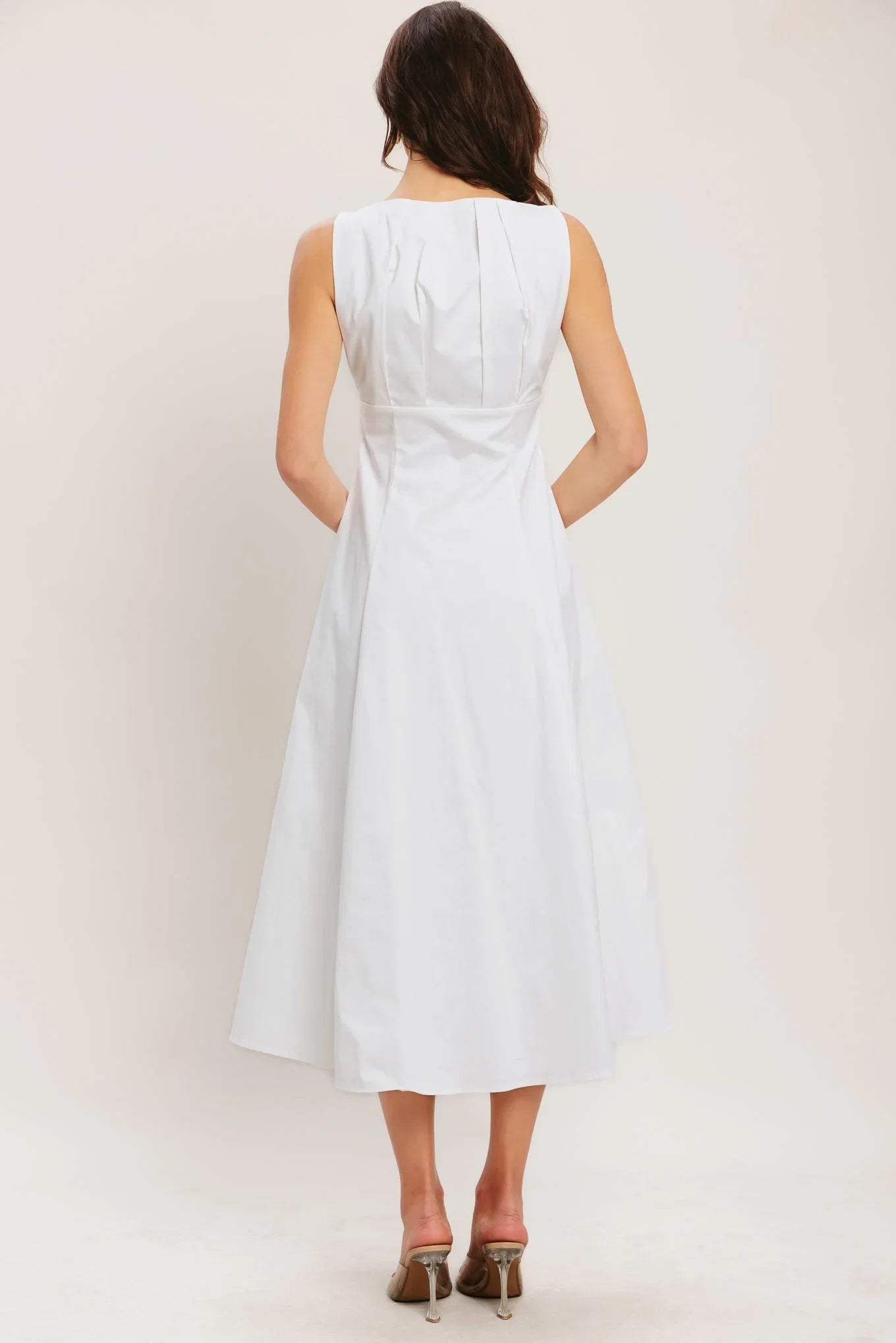 SEASIDE BRUNCH WHITE MIDI DRESS FINAL SALE