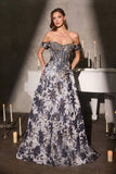 Glenna Gown Off The Shoulder Floral Ball Gown