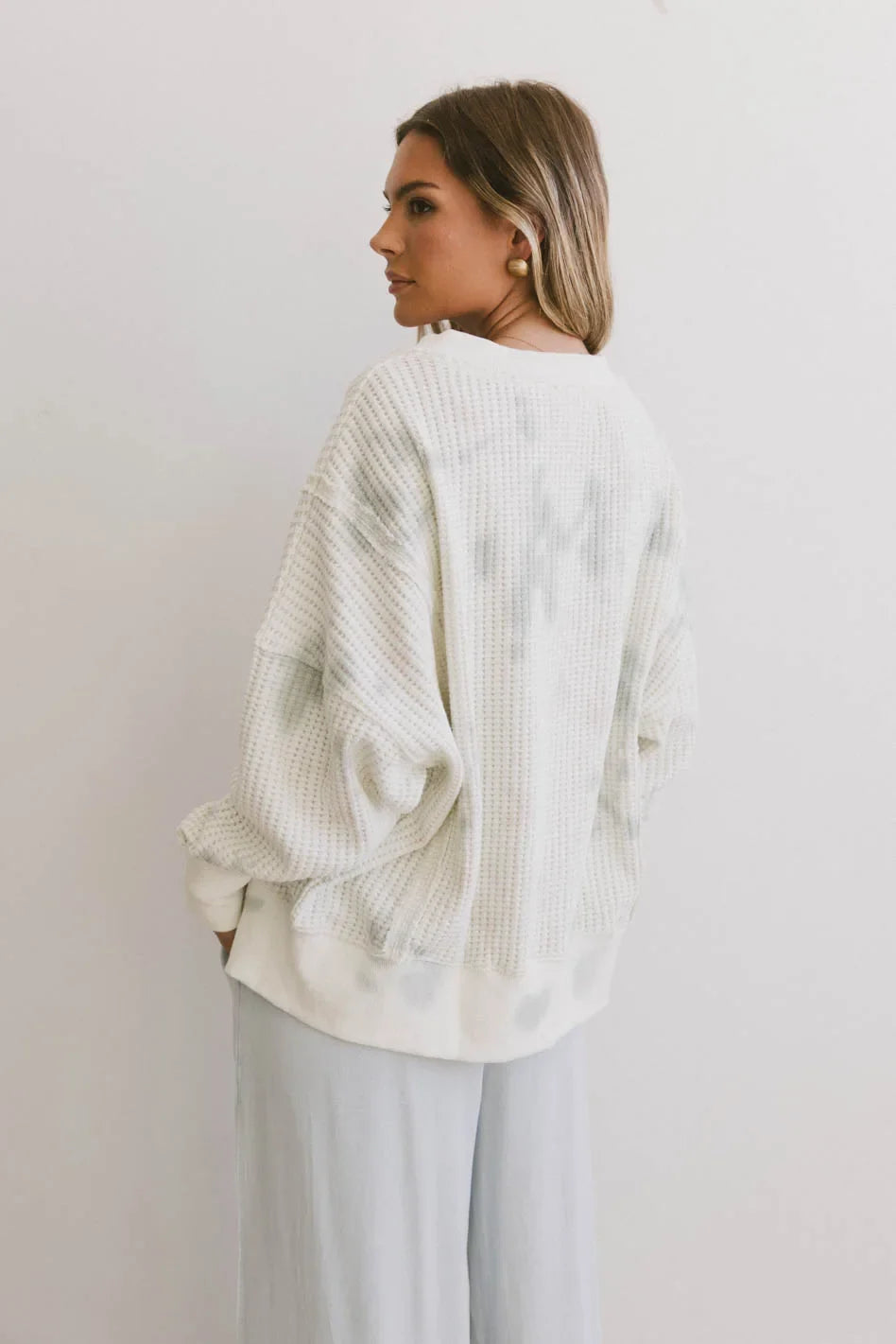 Ellis Waffle Knit Top in Tie Dye FINAL SALE