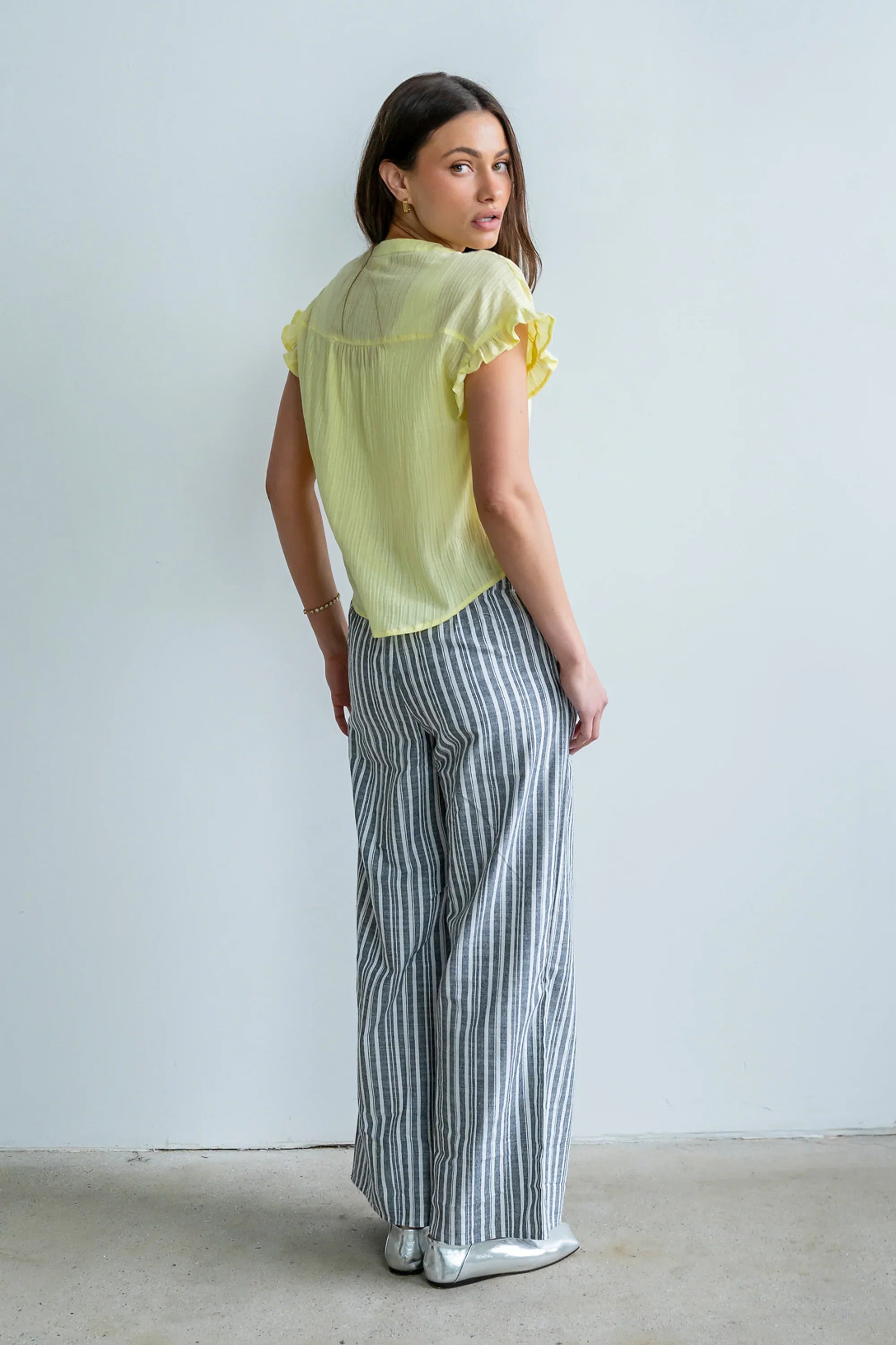 Kaytee Striped Top in Yellow