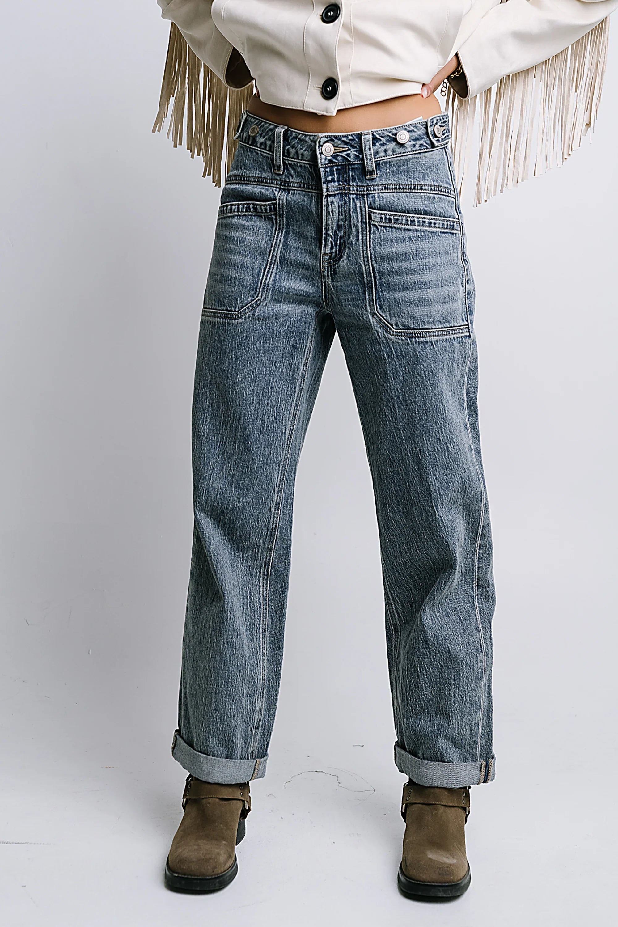 Amber Wide Leg Jeans in Medium Wash FINAL SALE