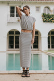 Camille Striped Midi Skirt