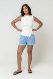 Maia Gingham Shorts in Blue