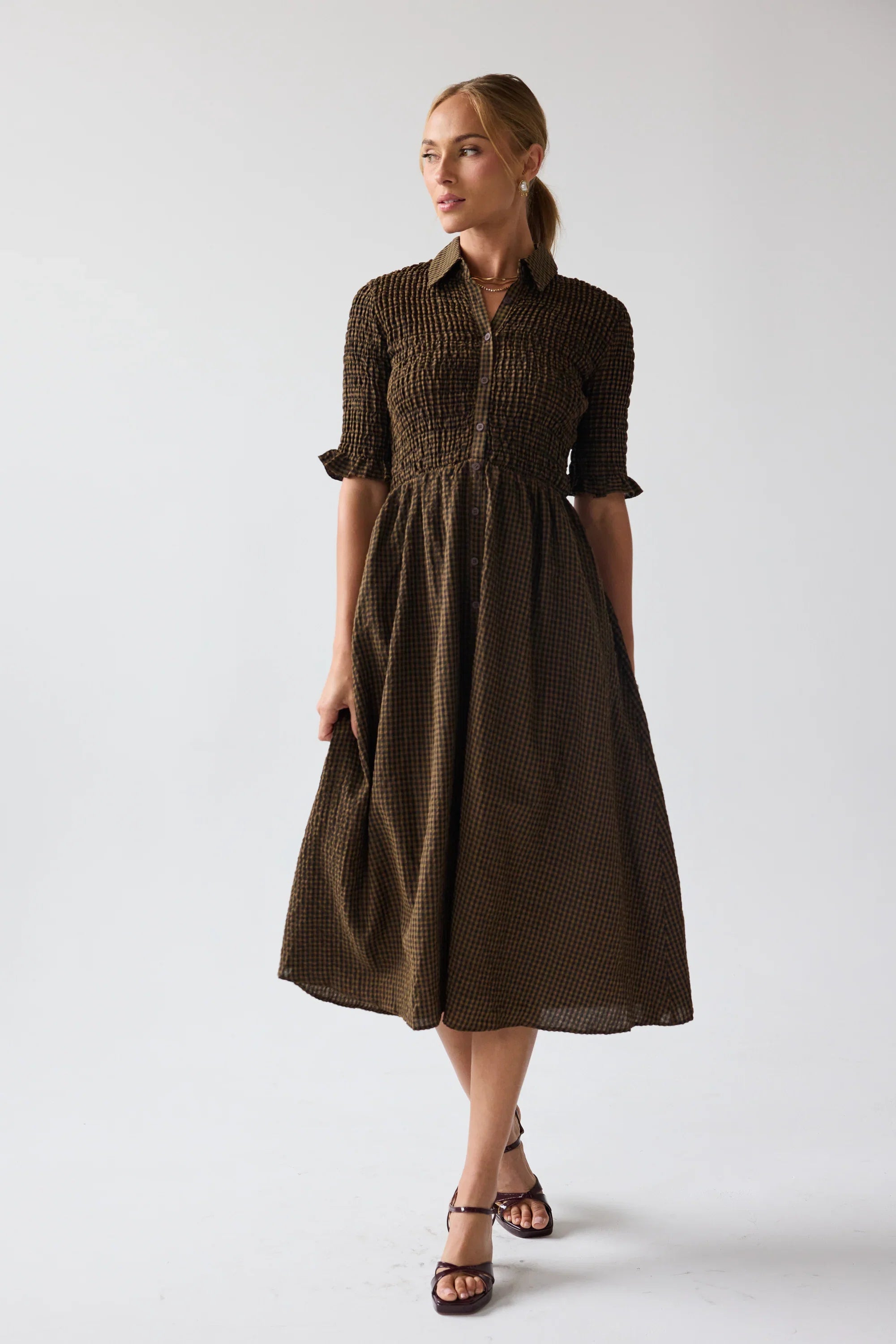 Jonas Gingham Midi Dress FINAL SALE