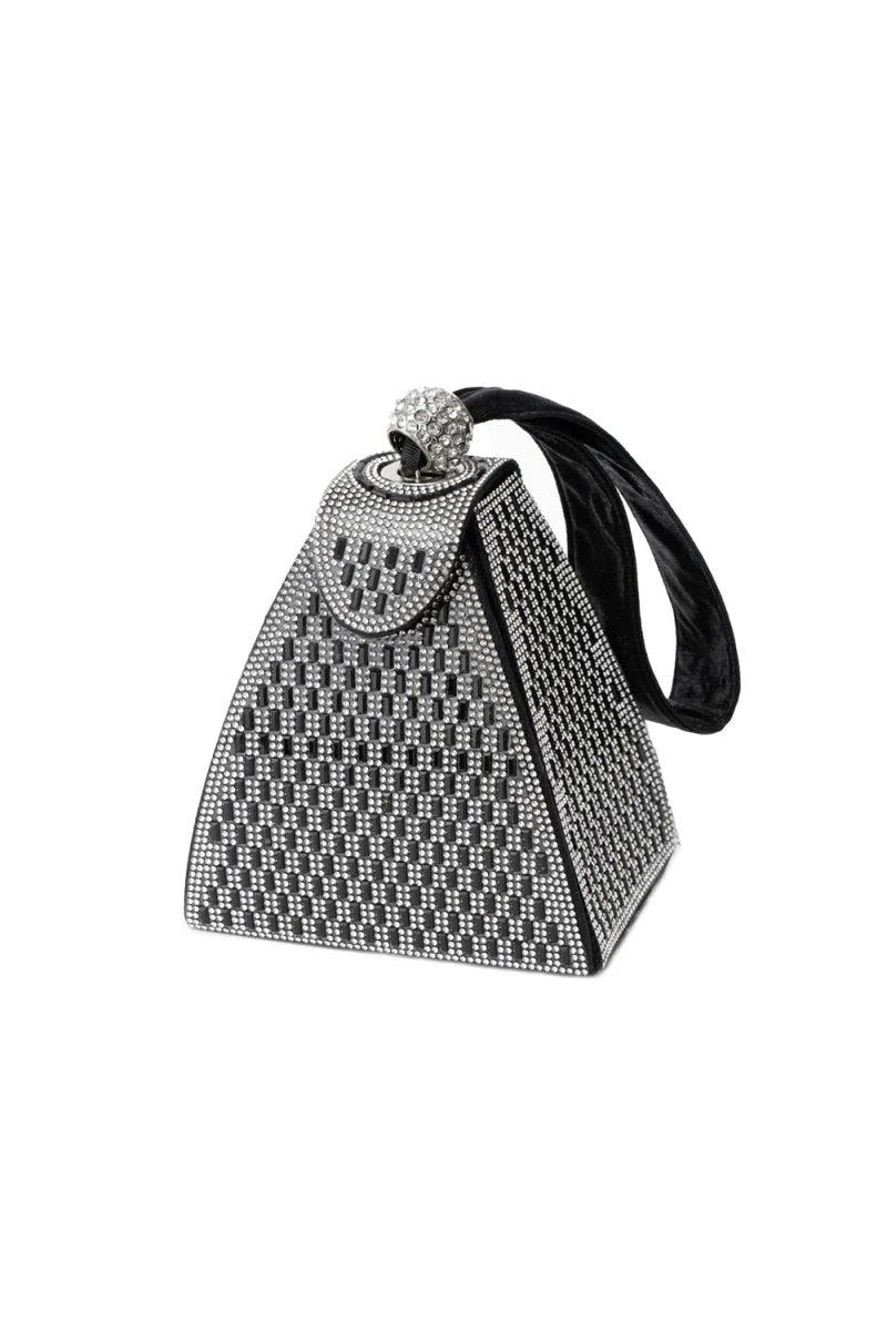 Crystal Gold Pyramid Handbag