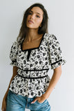Tallie Floral Blouse in Cream FINAL SALE