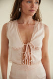 Keili Satin Vest and Shorts Set