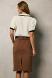 Jordan Denim Skirt in Brown FINAL SALE