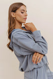 Balance Zip Up Hoodie in Blue FINAL SALE