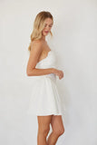 Pixie Ruched Bardot Mini Dress