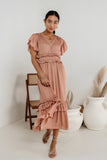 Willa Ruffle Dress in Blush FINAL SALE