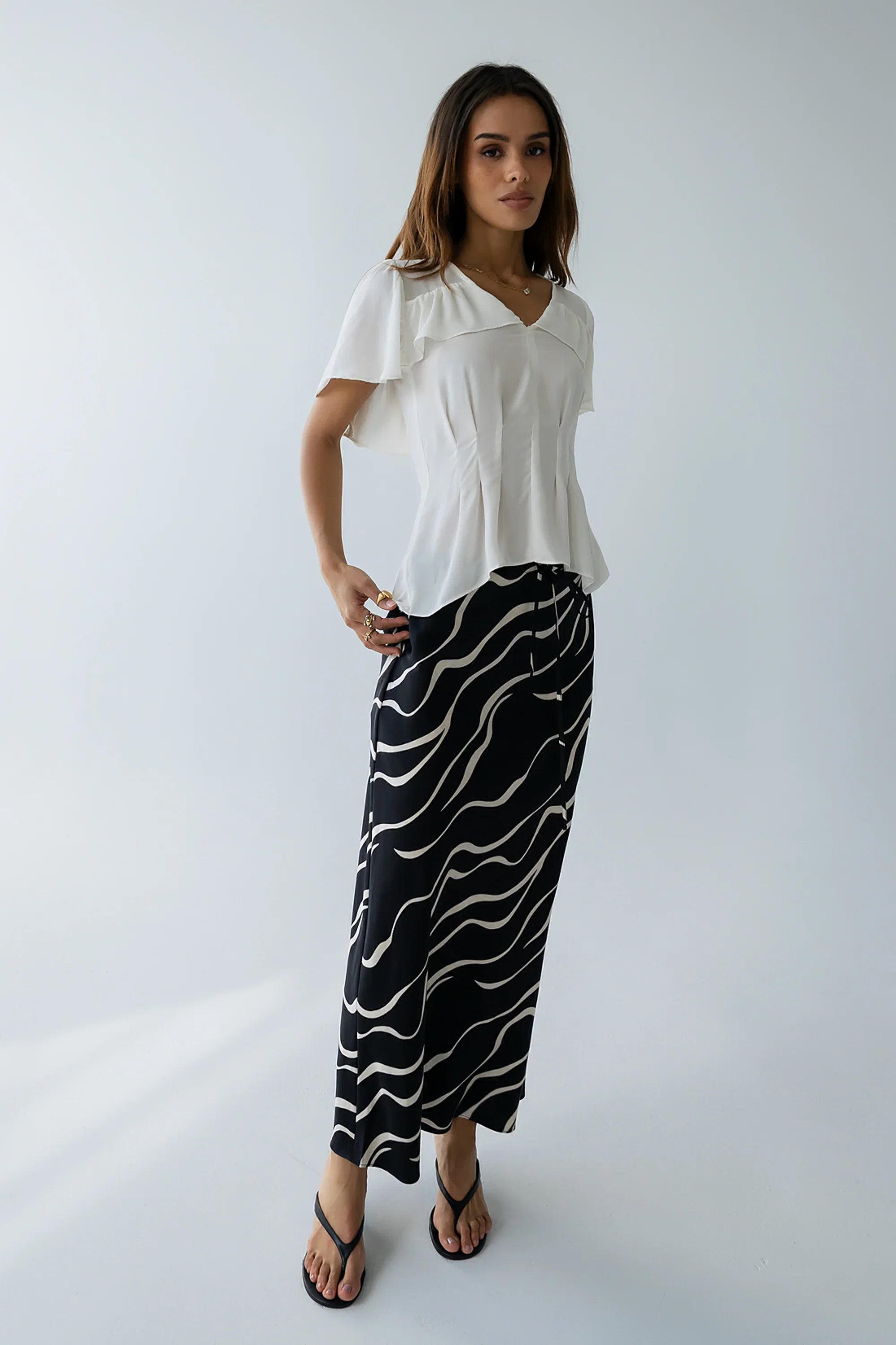 Ariel Abstract Maxi Skirt