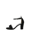 Open Toe Ankle Strap Chunky Heel Party Shoes