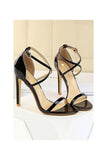 Black Stiletto Sandals