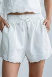 Rudy Embroidered Shorts in Ivory